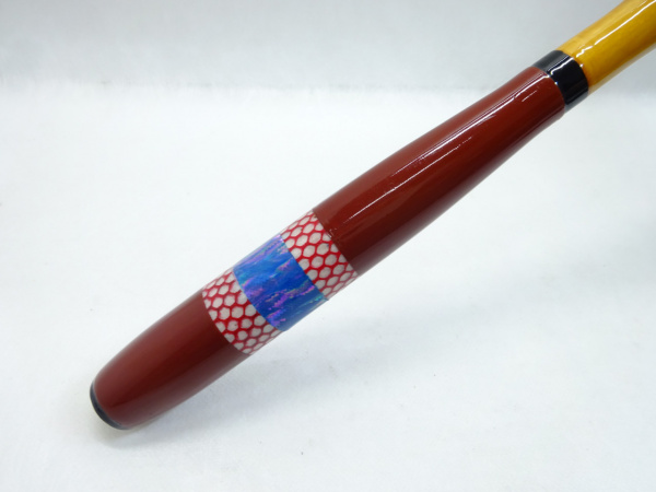 月瀬作・玉の柄 メッシュ&ブルーアワビ 西村釣具製作所